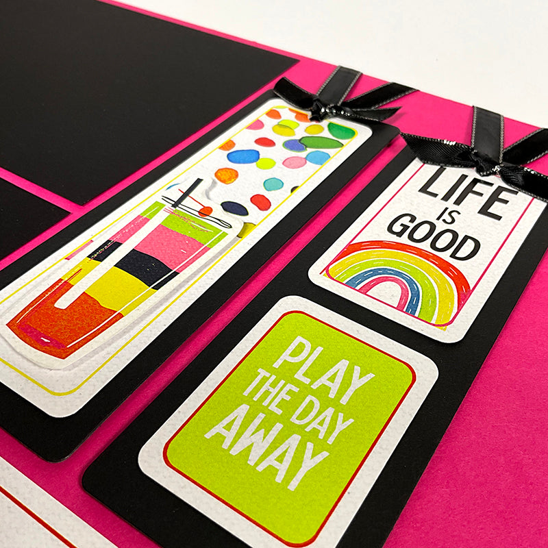 Happy Life Black Tags