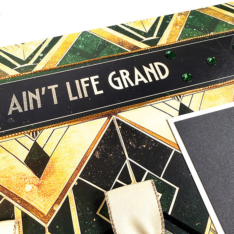 Black Tie Emerald Rhinestones Pack