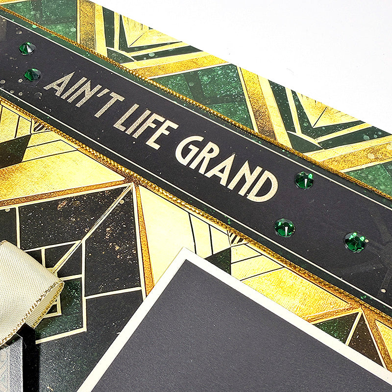 Black Tie Emerald Rhinestones Pack