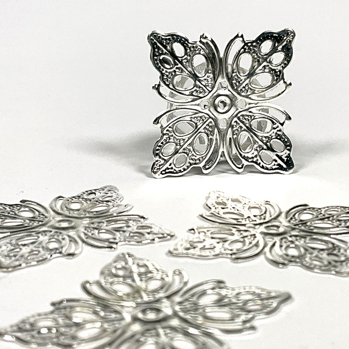 Tunisian Tiles Small Silver Medallions