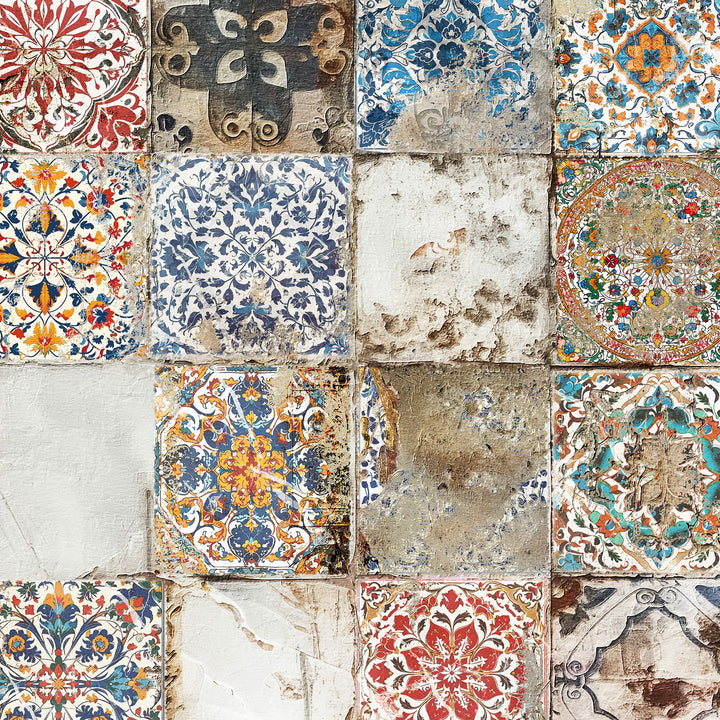 Tunisian Tiles 12x12 Grid Print