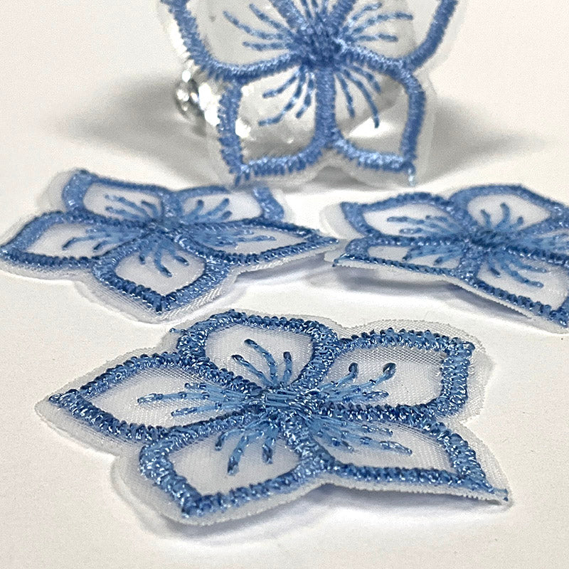 Toile Embroidered Flowers