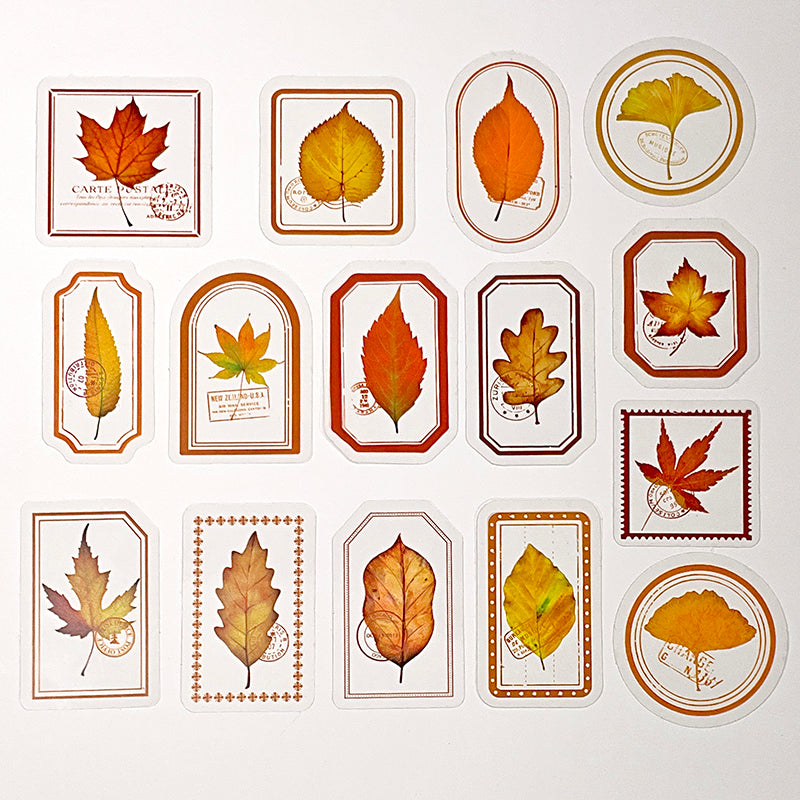 Autumn Glow Pressed Leaf Stickers