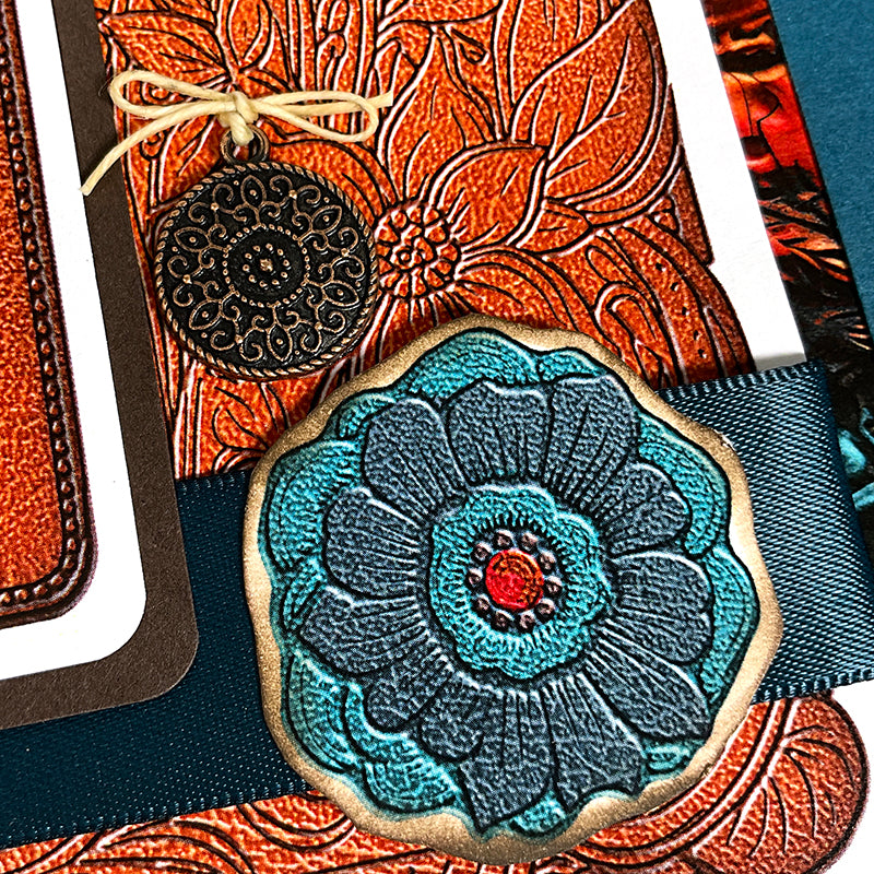 Impressed Copper Circle Charms