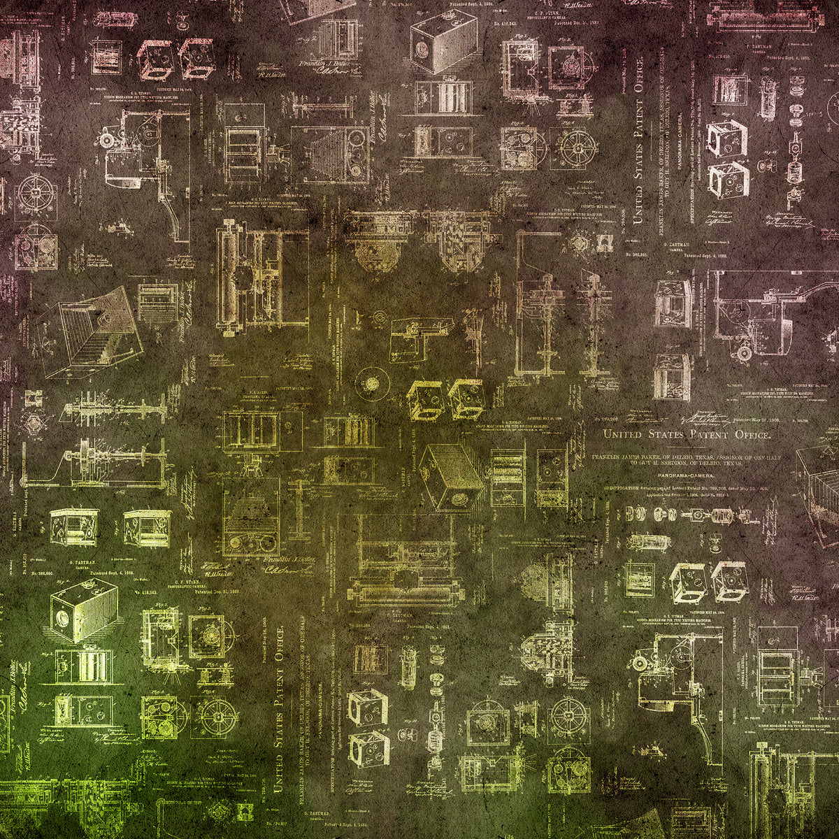 In Focus 12x12 Blueprint Print