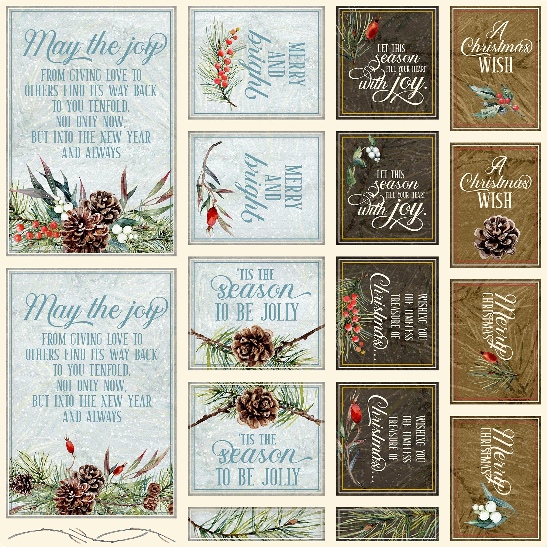Boughs of Joy Card Cutaparts