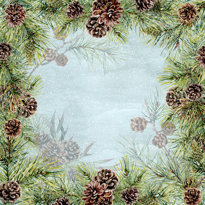 Boughs of Joy 12x12 Wreath Print