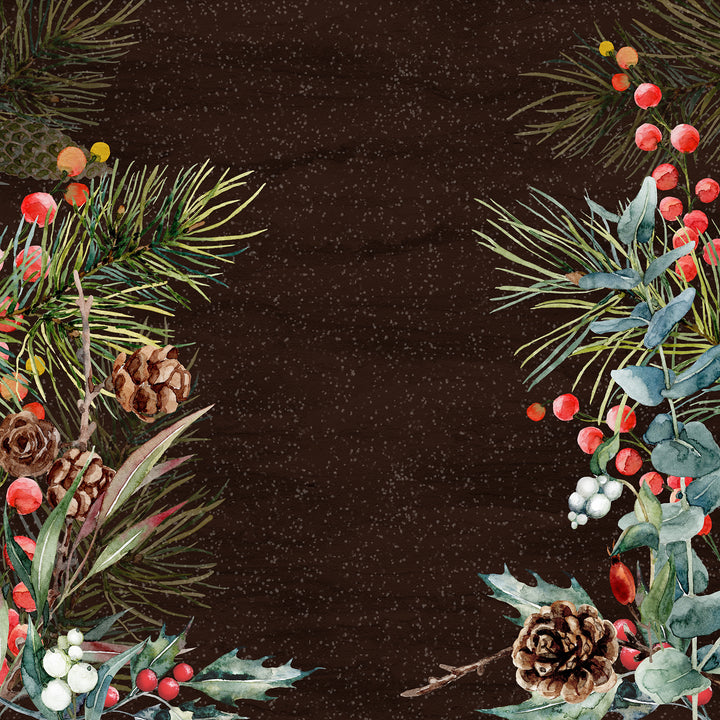 Boughs of Joy 12x12 Berry Print