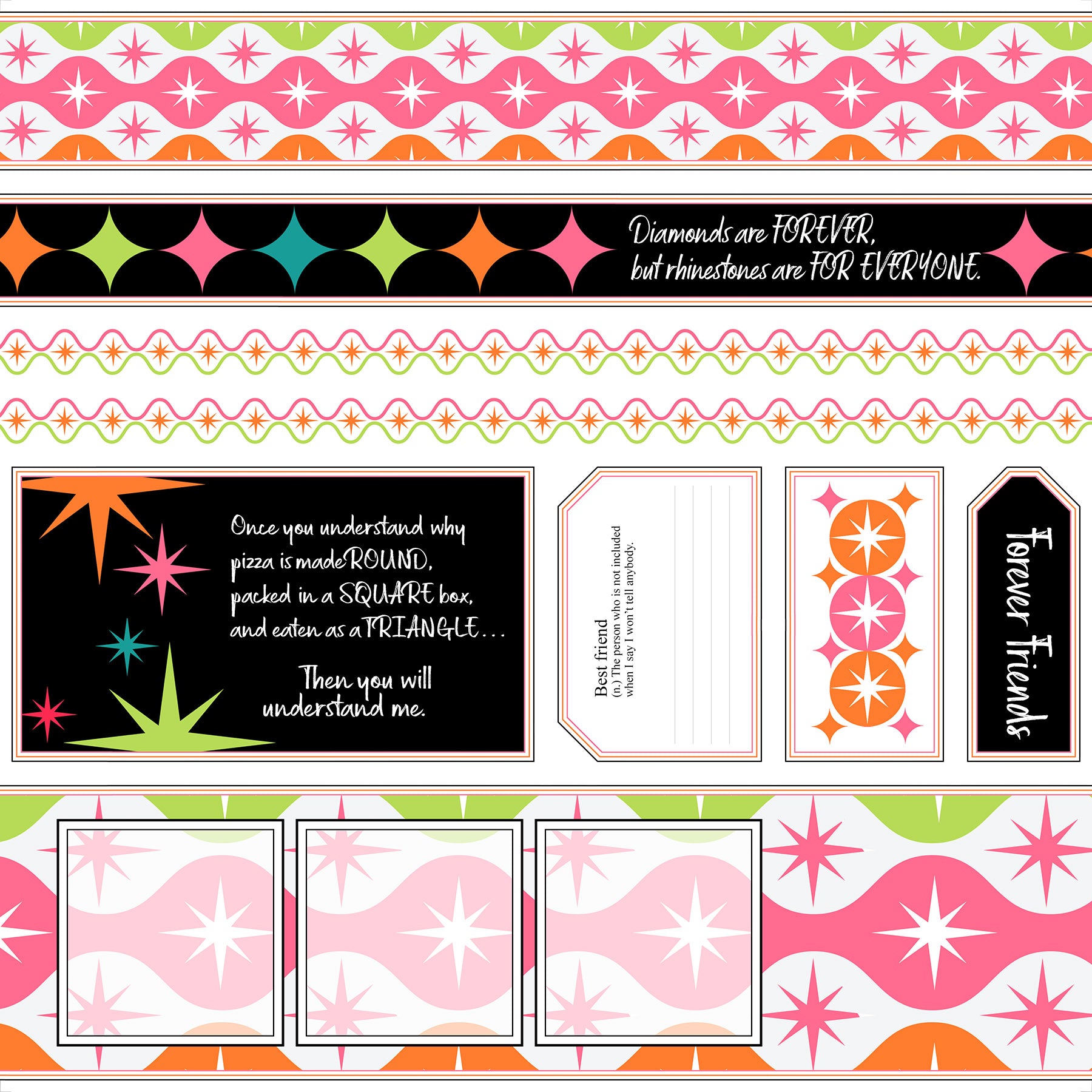 Besties Page Cutaparts