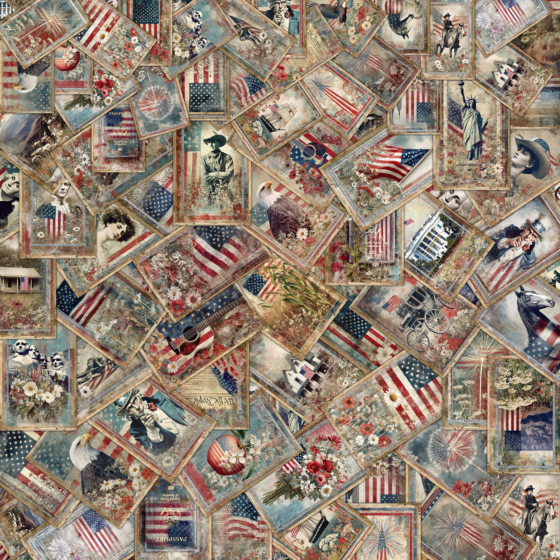 America 250 12x12 Text Weight Print