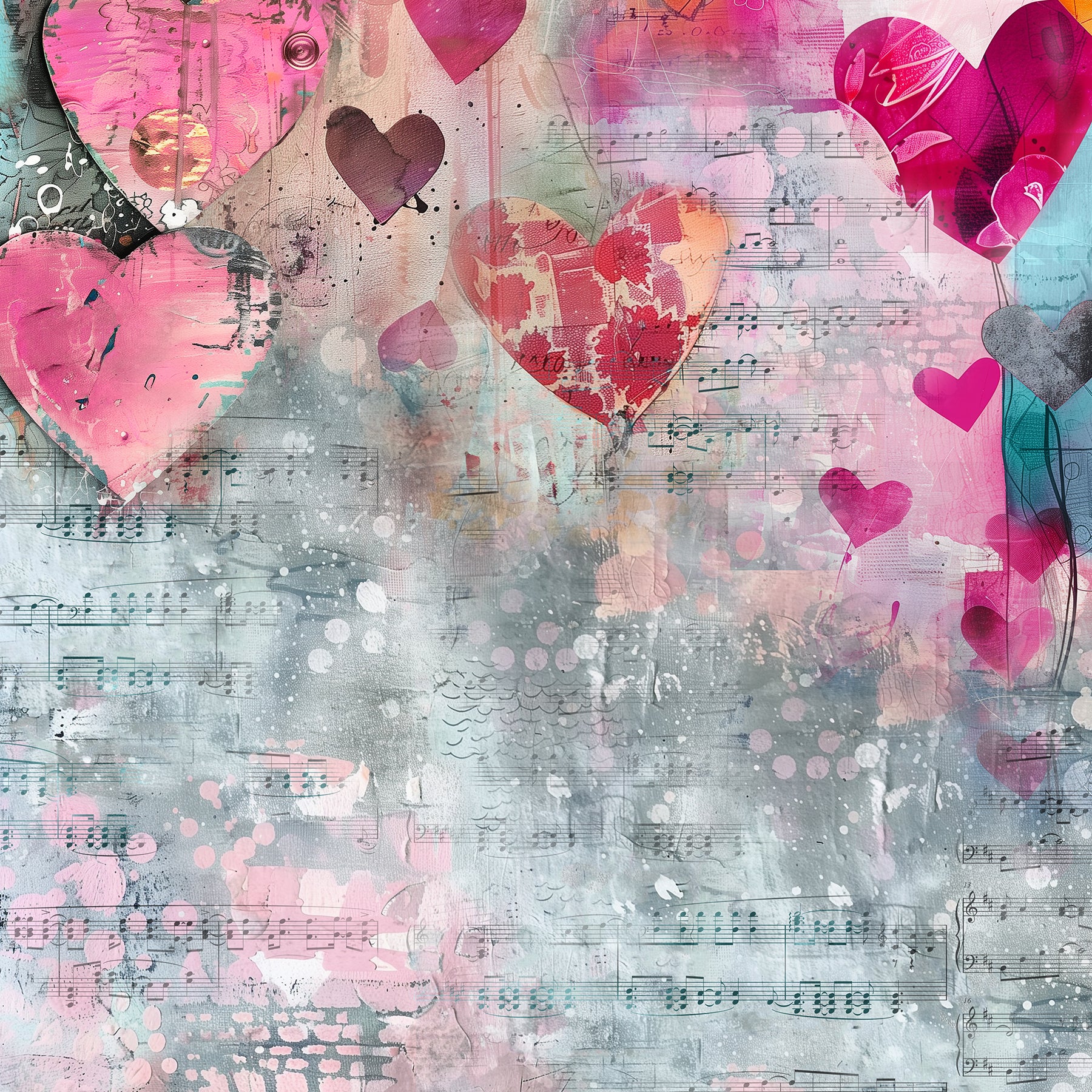 Heartfelt 12x12 Music Print