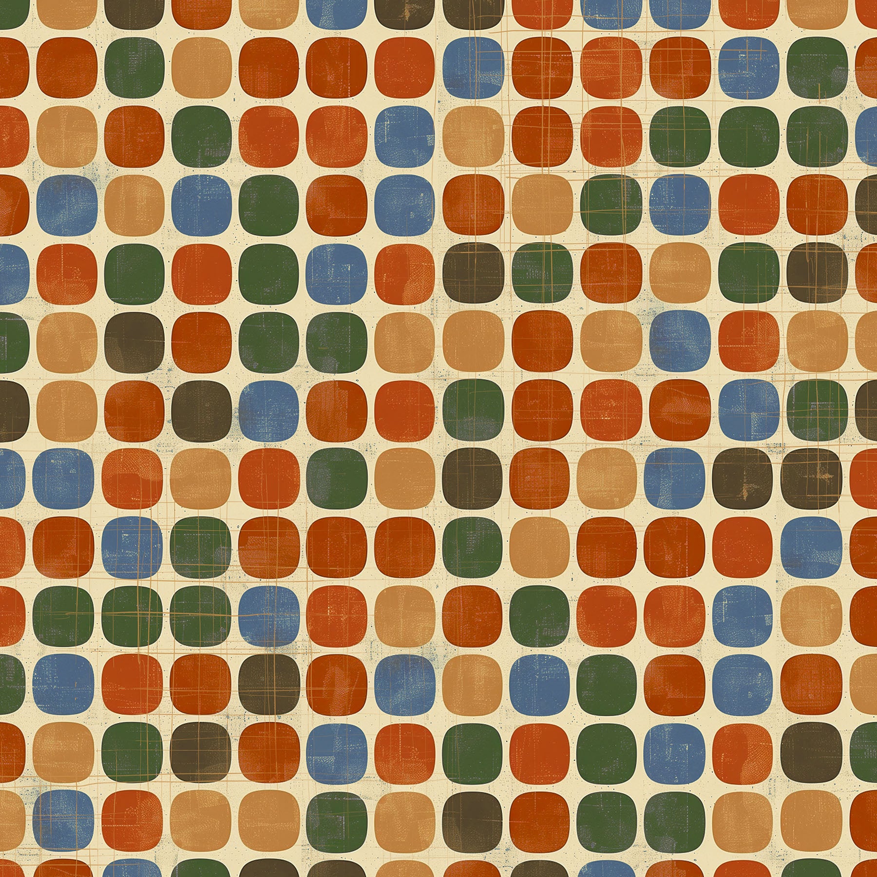 Mid Mod 12x12 Small Squares Print