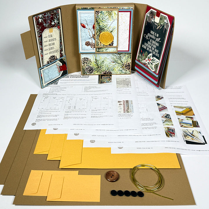Travel Memory Book Components - Kraft