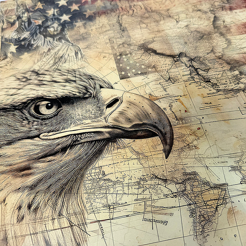 America 250 12x12 Eagle Print