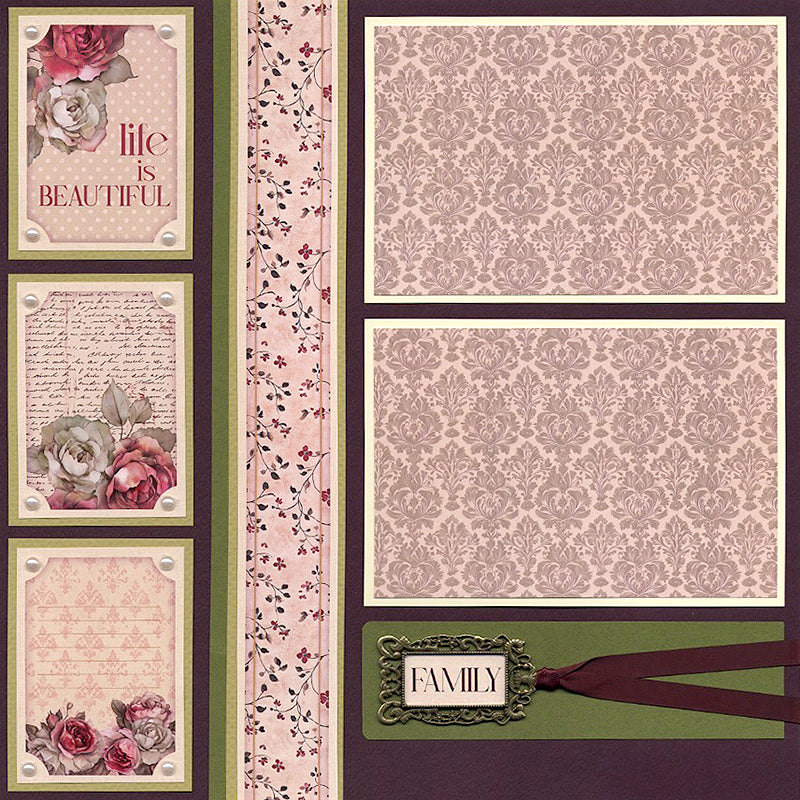 Hope Chest 12x12 Damask Print