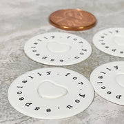 Happy Life Round Mini Tags