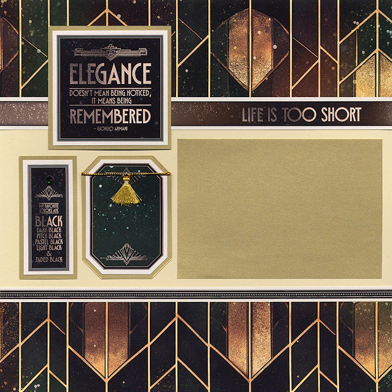 Black Tie 12x12 Chevron Print