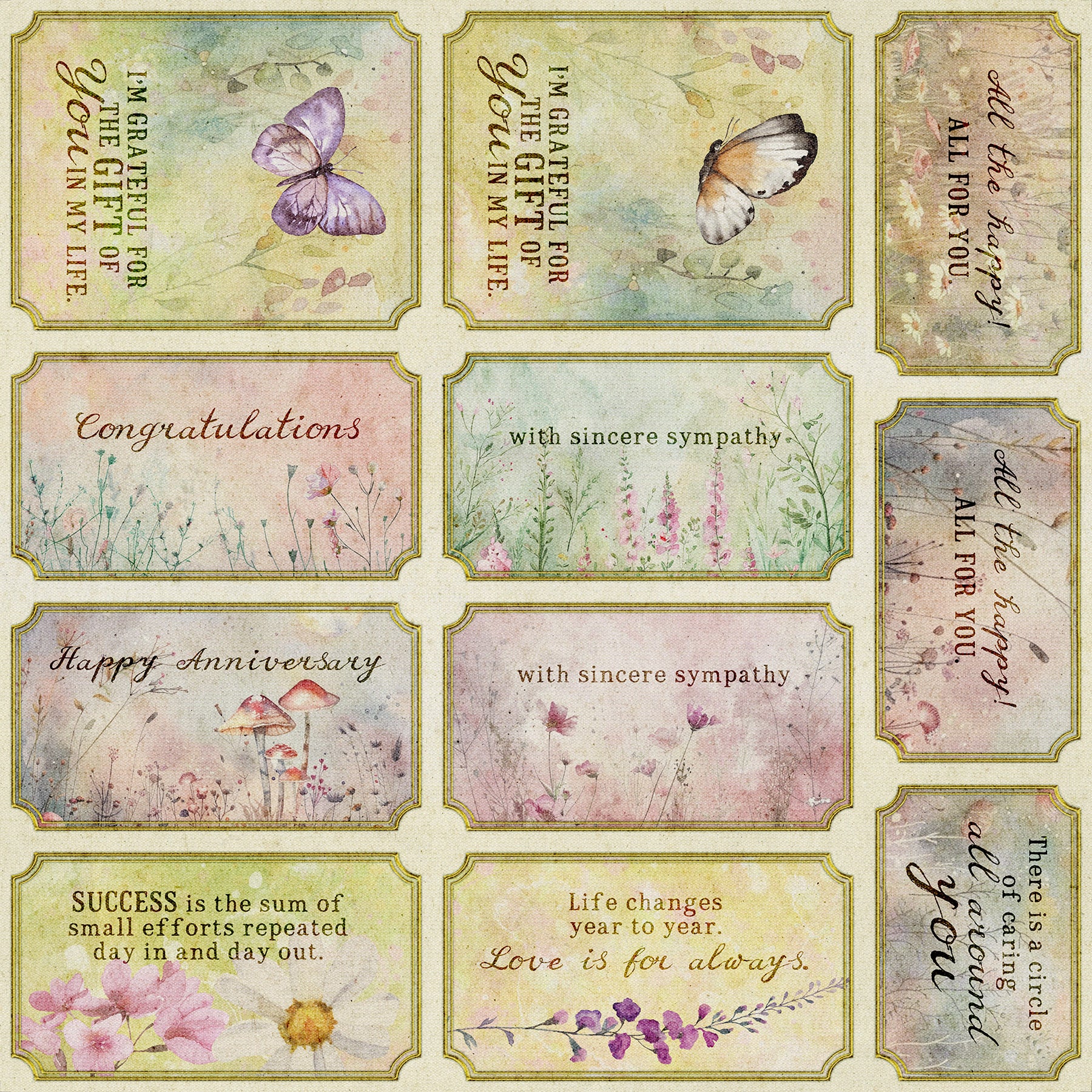 Cottage Garden Card Cutaparts