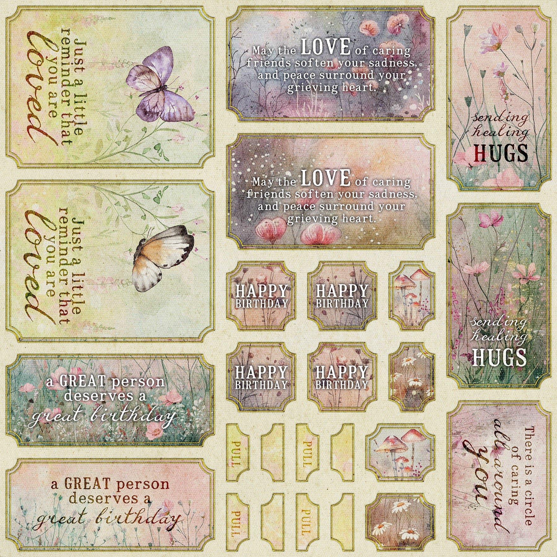 Cottage Garden Card Cutaparts