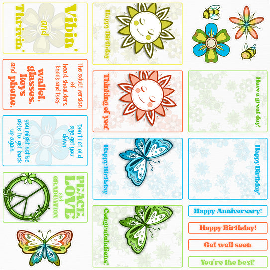 Flower Power Card Cutaparts