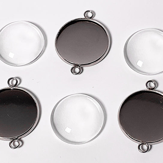 Coastal Bezels with Glass Domes