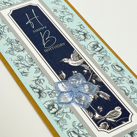 Toile Embroidered Flowers