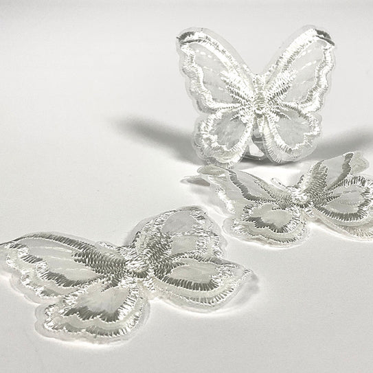 Toile Embroidered Butterflies