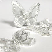 Toile Embroidered Butterflies