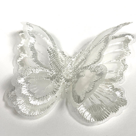 Toile Embroidered Butterflies