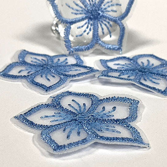 Toile Embroidered Flowers