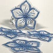 Toile Embroidered Flowers