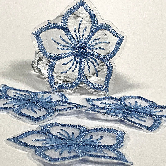 Toile Embroidered Flowers