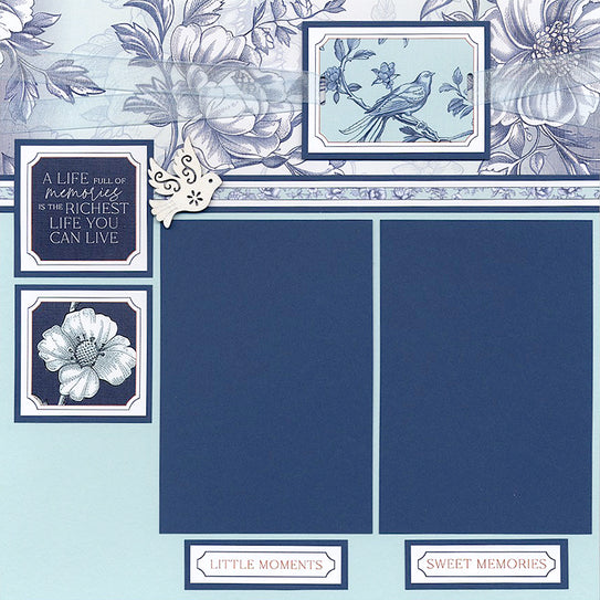 Toile 12x12 Lt. Blue Print