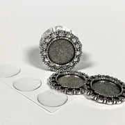 Toile Silver Settings w/ Epoxy Stickers
