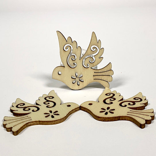 Toile Bird Woodcuts