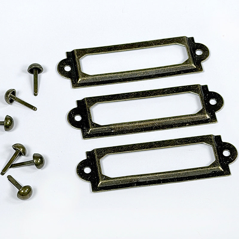 Rustique Label Holders w/ Mini Brads