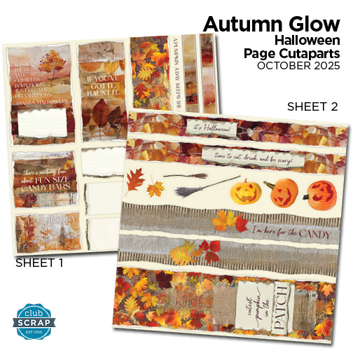 Autumn Glow Halloween Page Cutaparts