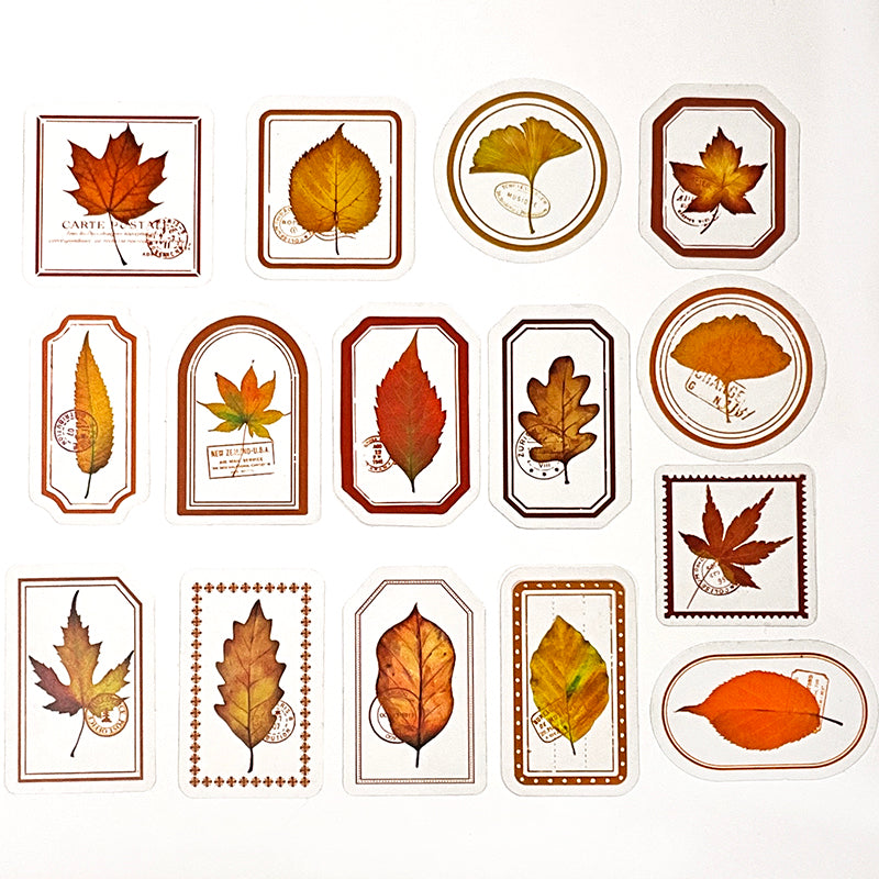 Autumn Glow Pressed Leaf Stickers