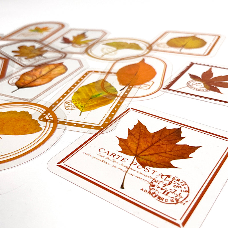 Autumn Glow Pressed Leaf Stickers
