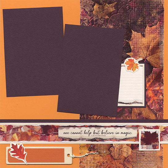 Autumn Glow 12x12 Small Leaf Print
