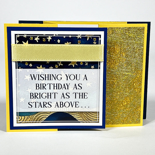 Starry Night 4.75x7.75 Gold Handmade Papers