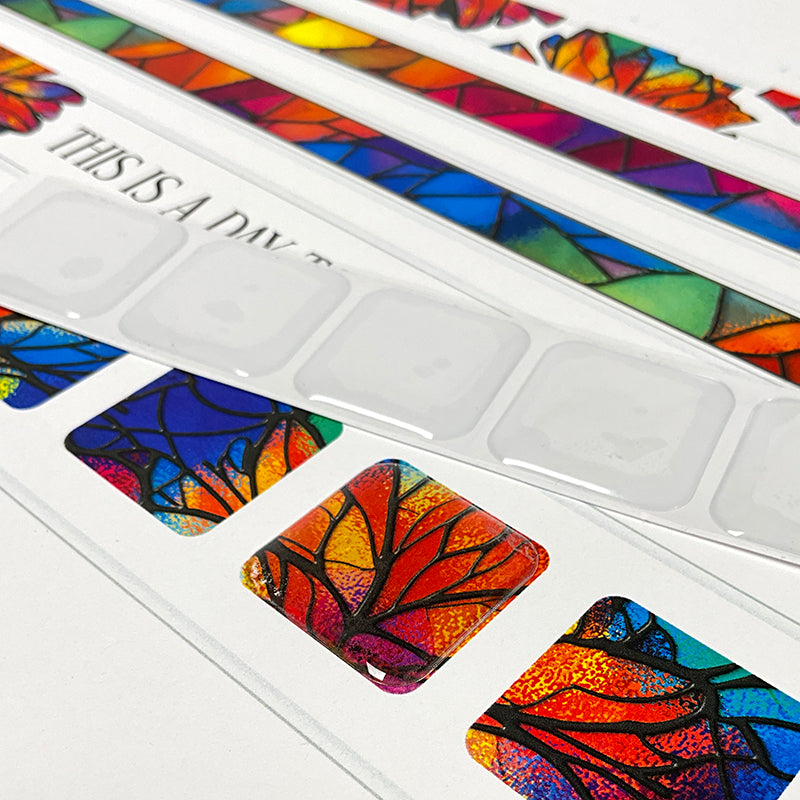 Stained Glass Epoxy Squares