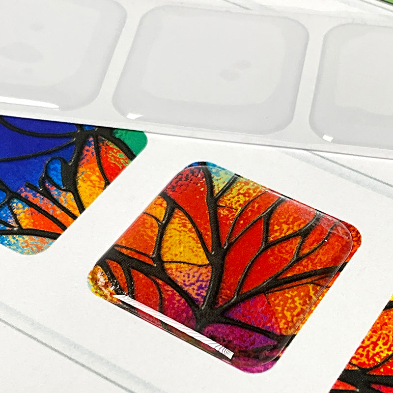 Stained Glass Epoxy Squares