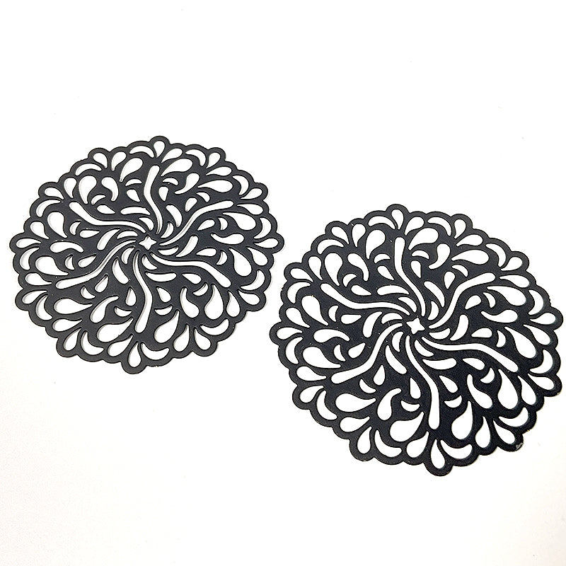 Stained Glass Black Medallions