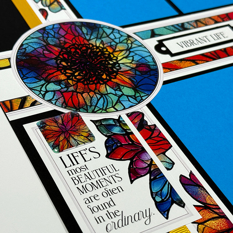 Stained Glass Black Medallions