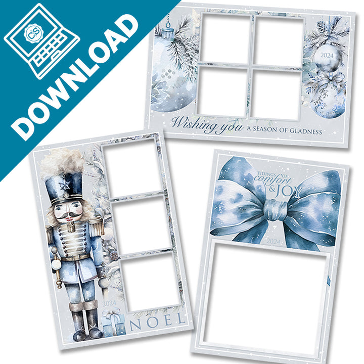 2024 Blue Christmas Photo Cards