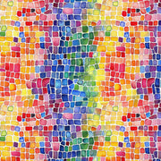 Colorful Life 12x12 Small Mosaic Print