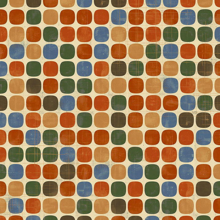 Mid Mod 12x12 Small Squares Print