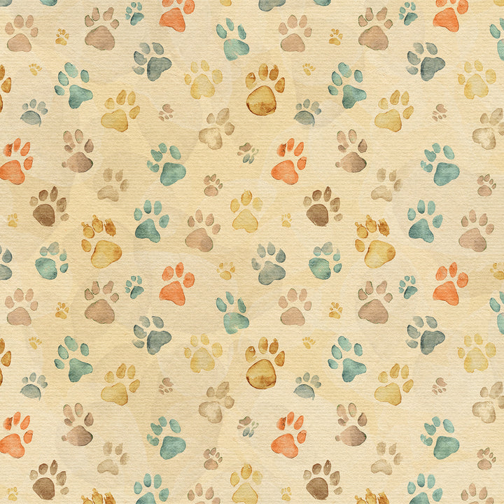 Wags and Whiskers 12x12 Paw Print