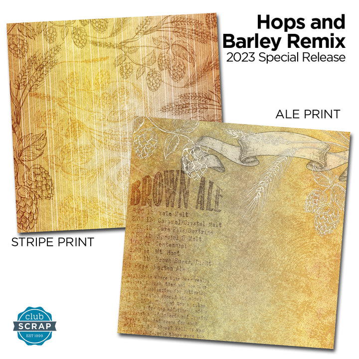 Hops and Barley Remix 12x12 Prints
